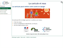 Tablet Screenshot of canicule-sante.inpes.fr